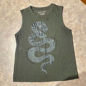 Taylor Swift Reputation Tour Dark Green Snake Print Tank Top